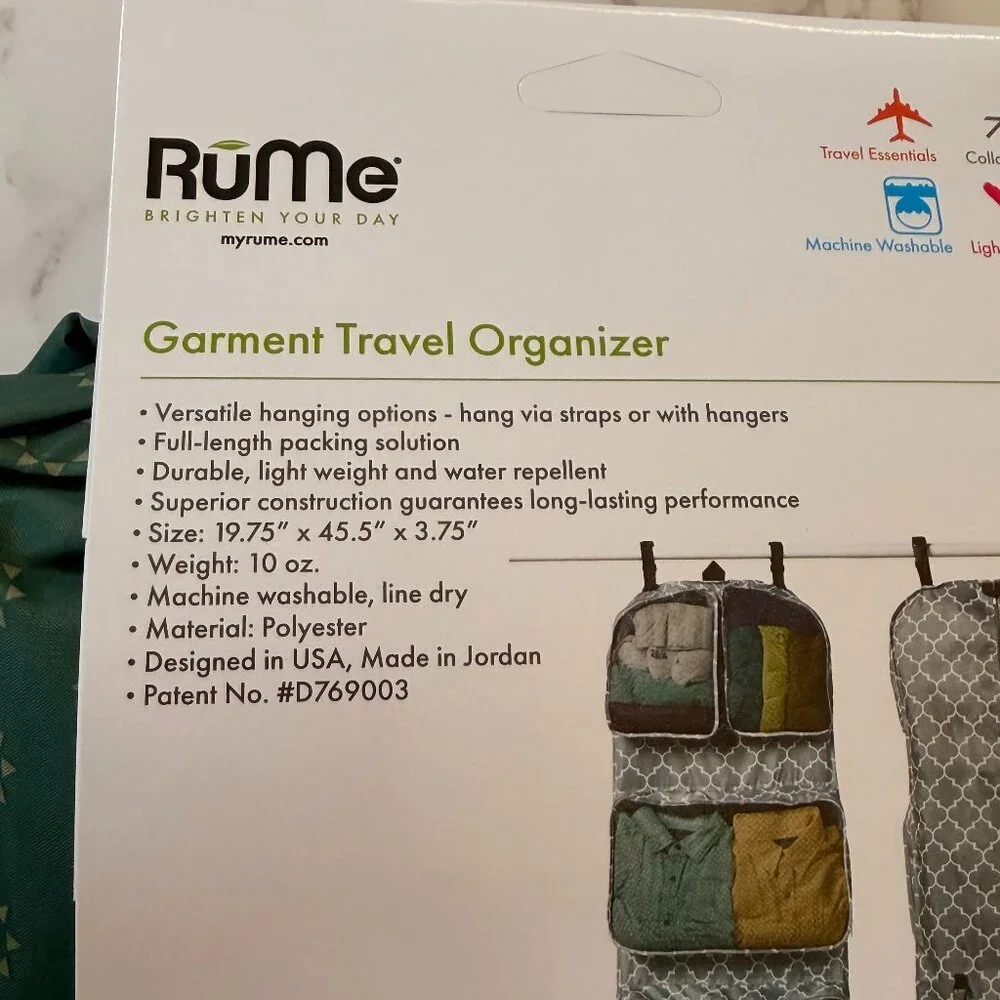 RuMe Garment Travel Organizer Bag | Perfect for Travel